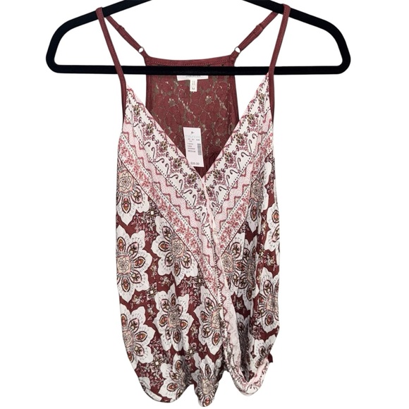 Maurices Tops - Maurice’s Medium Mauve Mock Wrap Style Tank Top